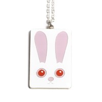 Albino Rabbit Face Pendant 
