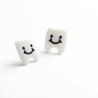 Large Tooth Earring Studs