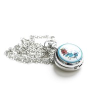 Floral Pocket Watch- With Vintage 60's style design