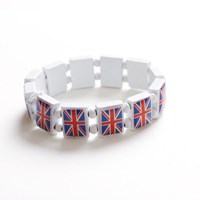 Union Jack Stretchy Tile Bracelet