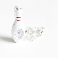Retro Bowling Pin Pocket Watch Necklace 