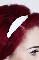 White Feather Metal Headband