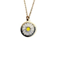 Gold Daisy Charm Necklace